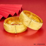 999.9足金雙喜婚嫁龍鳳手鐲/對(面寬約22.3mm)
