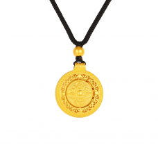 古法經典生肖馬金剛杵卷草紋可轉動項鍊