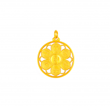 古法經典護佑吉祥六字真言花卉吊墜