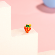 3D硬金卡通草莓吊墜