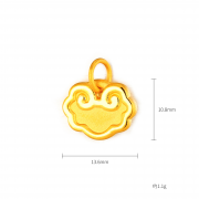 3D硬金吉祥如意鎖包吊墜