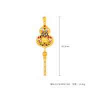 古法福祿富貴牡丹流蘇吊墜