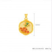 古法國潮編織蝶戀花吊墜