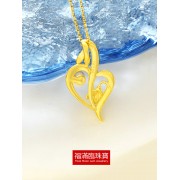 999.9足金鑲養珠頸鏈
